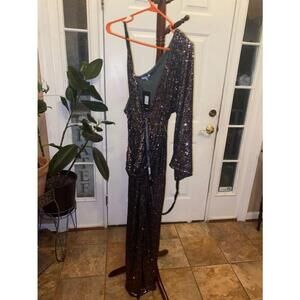 Women's Fashion Nova Sequin Dress Size S Black